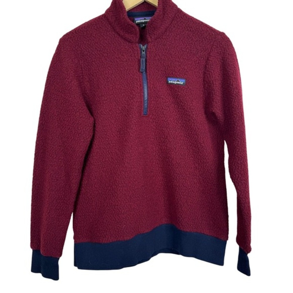 Patagonia Women's Woolyester Fleece Pullover Jacket Oxide Red Size Medium - Picture 2 of 9